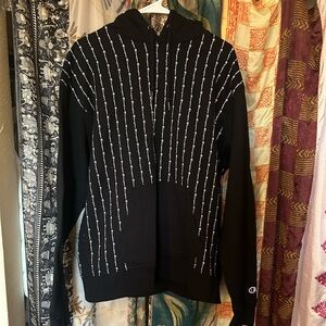 Champion Black and White Patterned Men's Hoodie